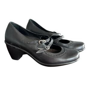 Dansko Women's Babette Josie Black Leather Mary Jane Heel Comfort - Size 37